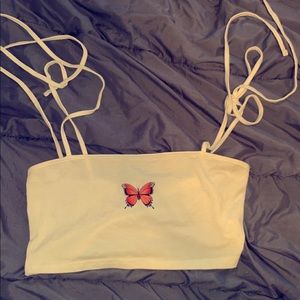 Butterfly crop top